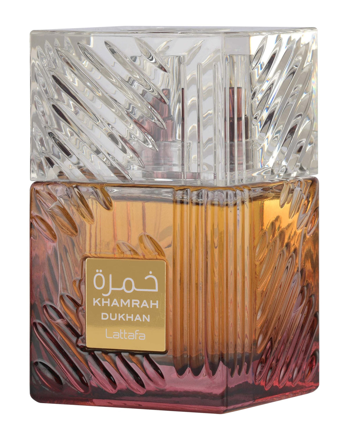 Lattafa Khamrah Dukhan bottle used as an example in the perfume notes guide
